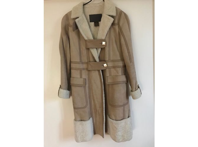 Abrigo de cordero Louis Vuitton Beige - vista 5