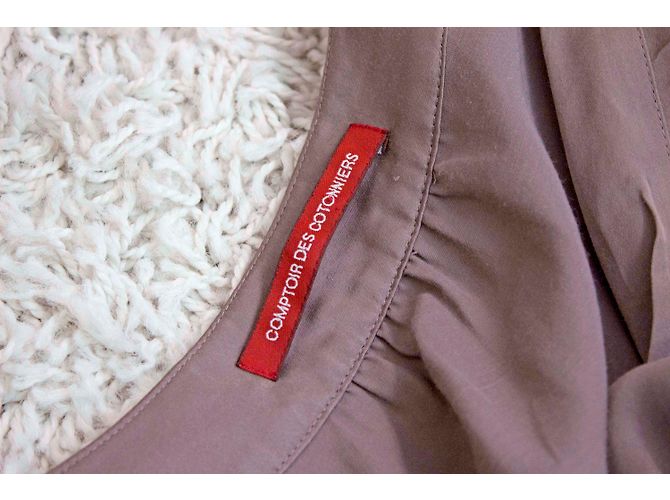 Top de seda Comptoir Des Cotonniers con detalle de lazo Gris - vista 7