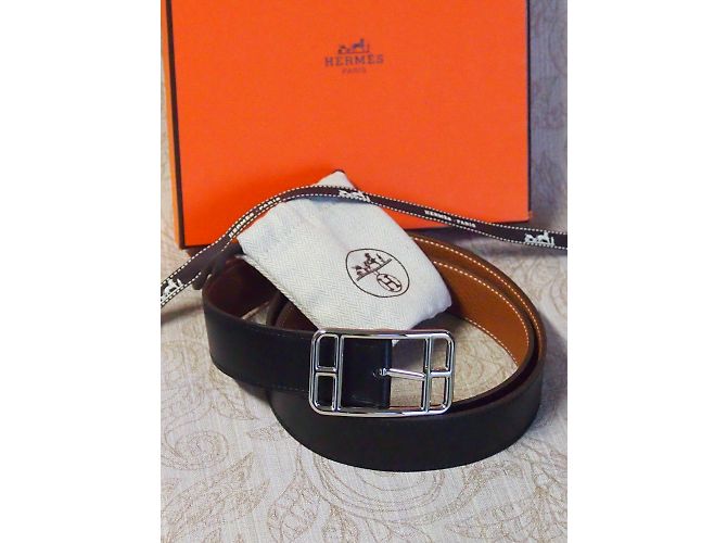 Hermès Ceinture réversible Cape Cod Multicolore - vue 2