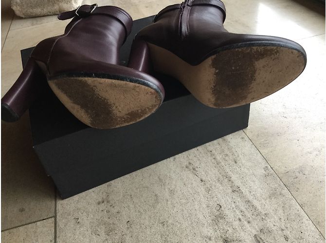 Botines Gaia d'Este de cuero Prune 39FR Ciruela - vista 4