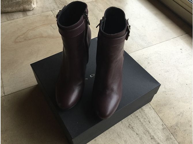 Botines Gaia d'Este de cuero Prune 39FR Ciruela - vista 5