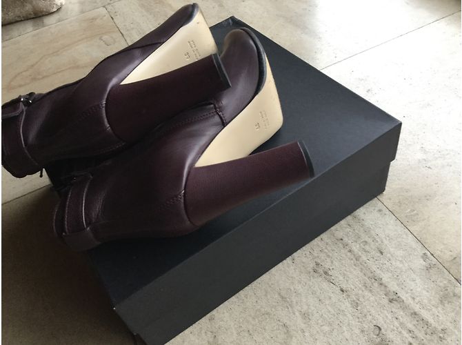 Botines Gaia d'Este de cuero Prune 39FR Ciruela - vista 6