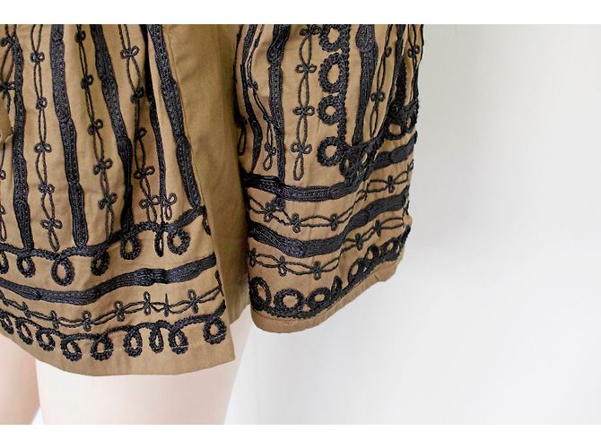 Autre Marque Giacca Almatrichi in cotone con ricami neri Marrone Nero Multicolore - vista 5