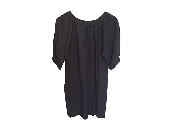 Vestido Maje de viscosa azul con mangas globo - vista 2