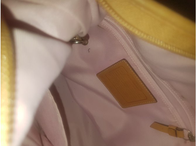 Borsa Coach in pelle beige - vista 10