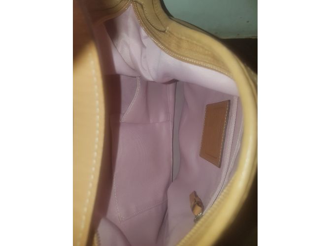 Borsa Coach in pelle beige - vista 11