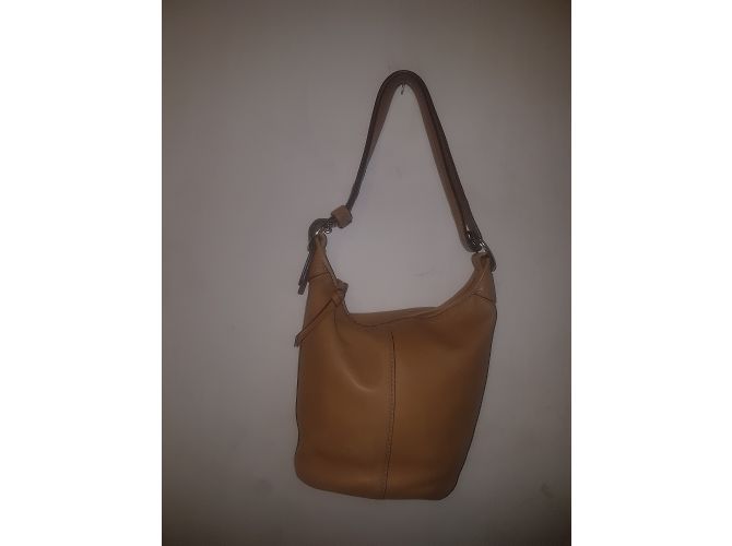 Borsa Coach in pelle beige - vista 13