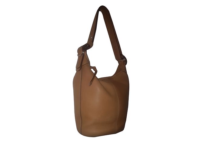 Borsa Coach in pelle beige - vista 2