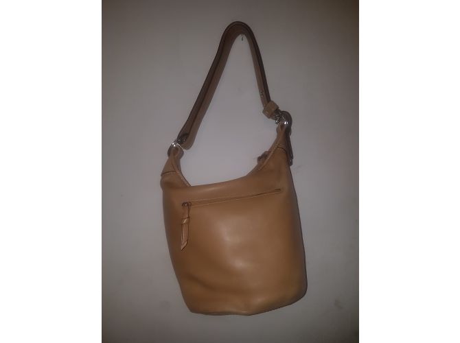 Borsa Coach in pelle beige - vista 7