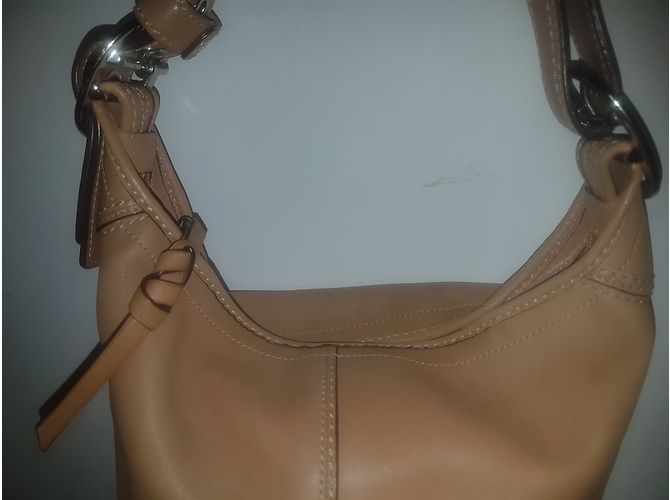 Borsa Coach in pelle beige - vista 8