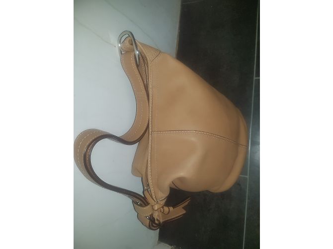 Borsa Coach in pelle beige - vista 9