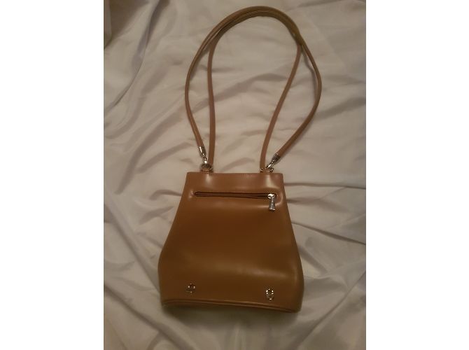 Autre Marque Borsa Lancaster in pelle beige - vista 12