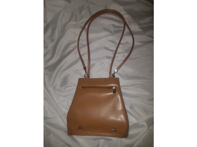 Autre Marque Borsa Lancaster in pelle beige - vista 14