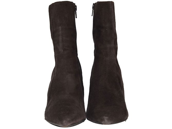 Botines Bcbg Max Azria Marrón de Piel de Ciervo Talla 38 Marrón oscuro - vista 2