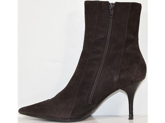 Botines Bcbg Max Azria Marrón de Piel de Ciervo Talla 38 Marrón oscuro - vista 3