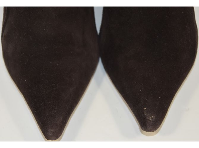 Botines Bcbg Max Azria Marrón de Piel de Ciervo Talla 38 Marrón oscuro - vista 5