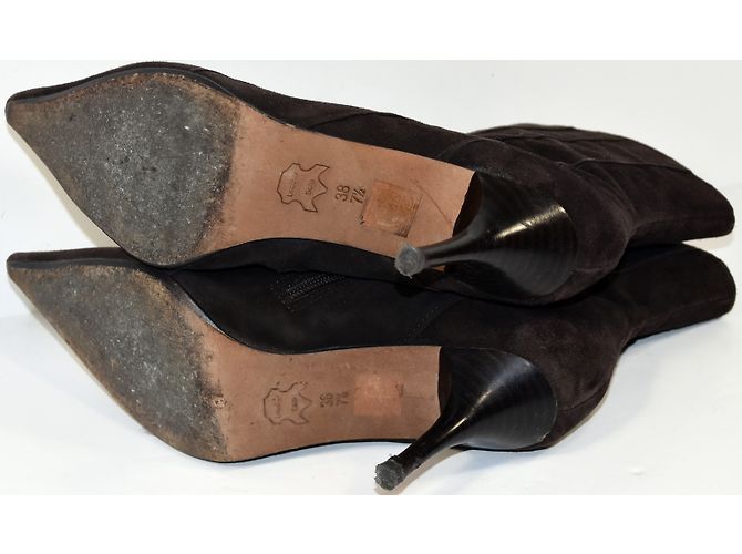 Botines Bcbg Max Azria Marrón de Piel de Ciervo Talla 38 Marrón oscuro - vista 8