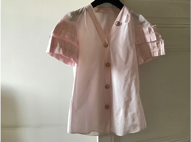 Chanel Camicia Rosa a Maniche Corte - vista 3