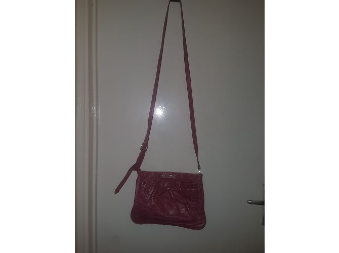 Miu Miu Pink Leather Handbag with Long Straps - view 5