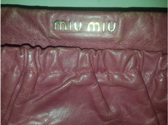 Miu Miu Pink Leather Handbag with Long Straps - view 9