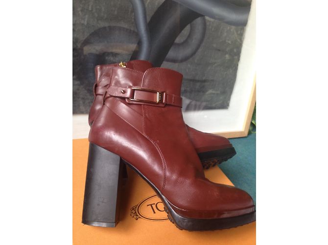 Tod's Bottines Bordeaux - vue 11