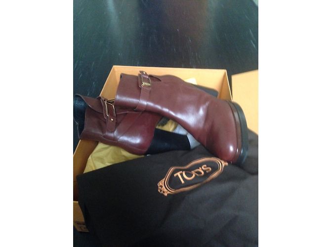 Tod's Bottines Bordeaux - vue 4