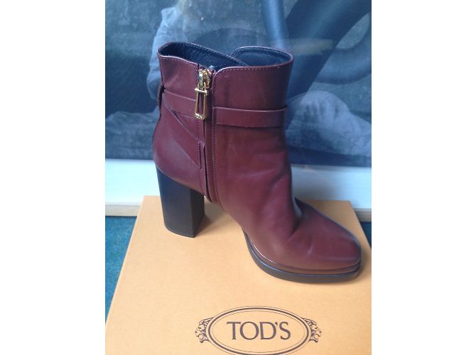 Tod's Bottines Bordeaux - vue 9