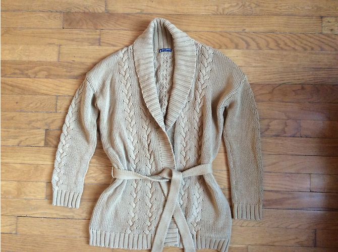 Petit Bateau Lange Strickjacke Caramel Baumwolle Karamell - Ansicht 6