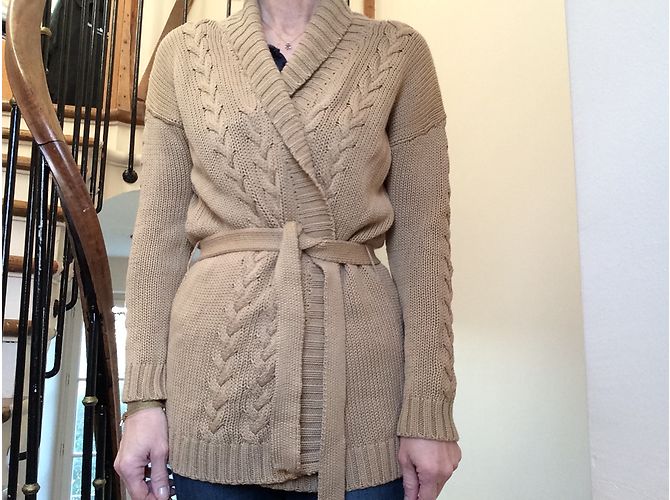 Petit Bateau Lange Strickjacke Caramel Baumwolle Karamell - Ansicht 9