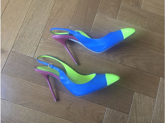 Sandali Sergio Rossi in pelle blu - vista 3