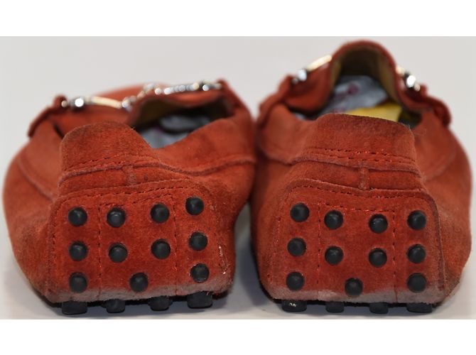 Mocassini Tod's in nubuck rosso 38 - vista 6