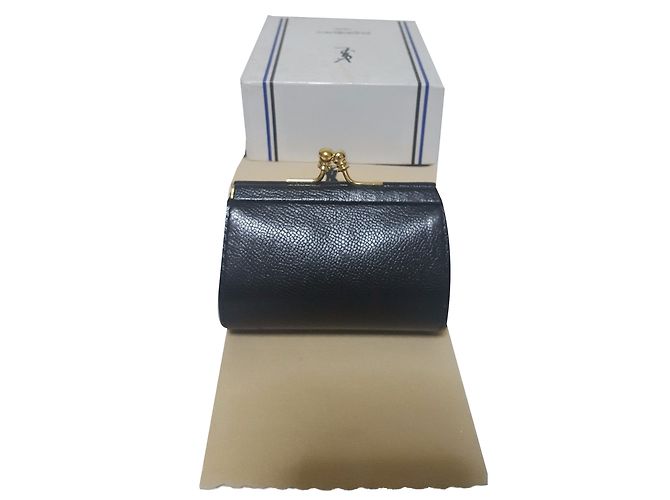 Porte-monnaie Clipsé En Cuir Rouge Vintage, Style Pochette - Occasion
