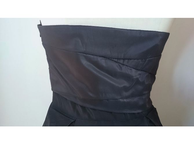 Zara Trägerloses Partykleid Drapiert Pflaume Metallic Metallisch - Ansicht 7