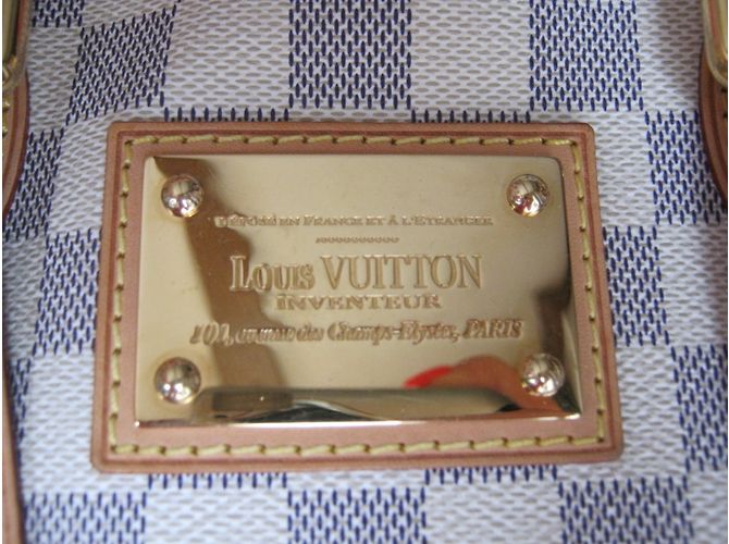 Louis Vuitton Damier Azur Hampstead MM Bianco - vista 4