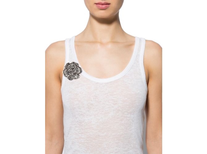 Chanel Camelia Brosche und Silber - Ansicht 5