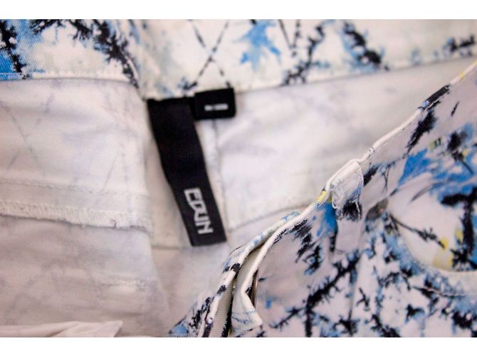 Autre Marque Vaqueros Edun Blancos de Algodón con Estampado Jackson Pollock Talla 27 Multicolor Crudo - vista 5