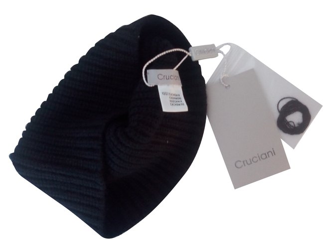 Cruciani 100% Cashmere-Cap Schwarz - Ansicht 2