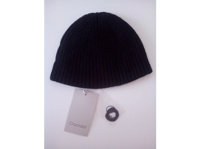 Cruciani 100% Cashmere-Cap Schwarz - Ansicht 4