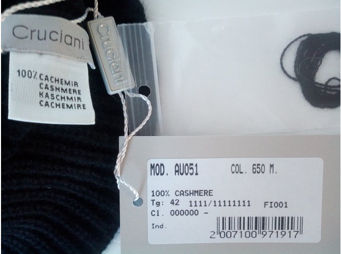 Cruciani 100% Cashmere-Cap Schwarz - Ansicht 7