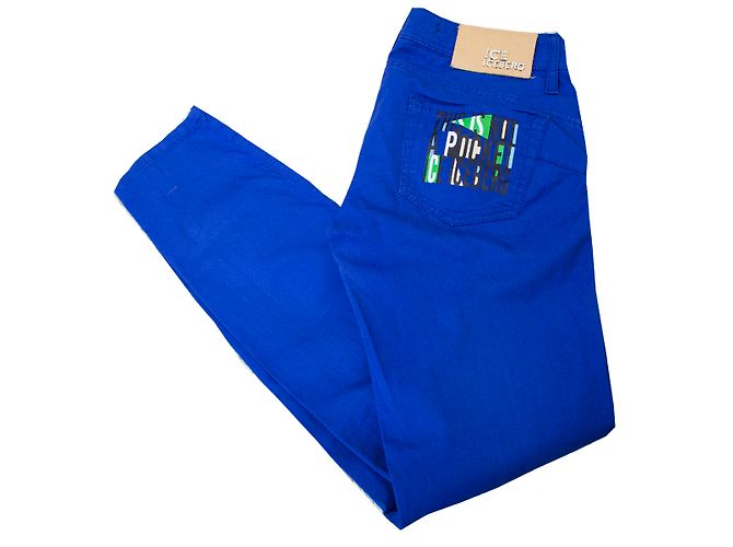 Jeans Iceberg in cotone blu Taglia 26 - vista 3