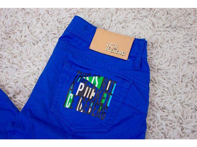 Jeans Iceberg in cotone blu Taglia 26 - vista 9