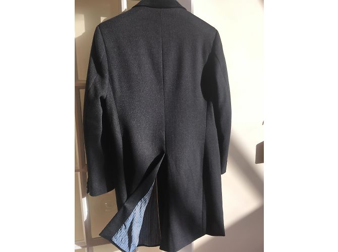 Autre Marque Wollmantel mit Kaschmir dunkelgrau Anthrazitgrau - Ansicht 4