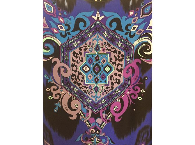 Emilio Pucci Abendkleid aus blauer Seide - Ansicht 7