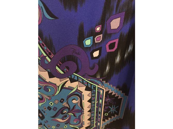 Emilio Pucci Abendkleid aus blauer Seide - Ansicht 9