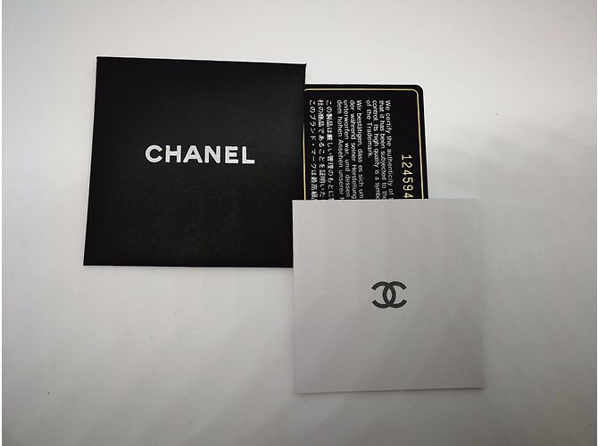 Chanel Herz CC Logo Tasche Schwarz Beige - Ansicht 7