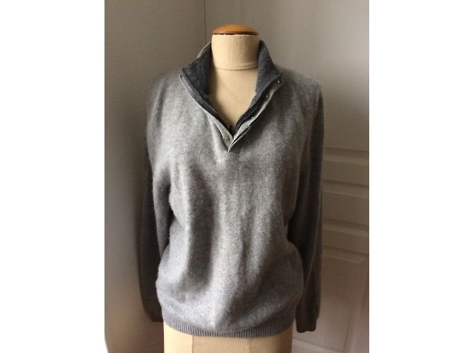 Agnès b. Pull en cachemire gris - vue 6