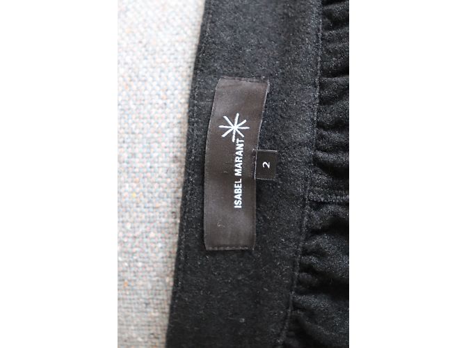 Isabel Marant Falda de lana envolvente Marant Mini Gris antracita - vista 3