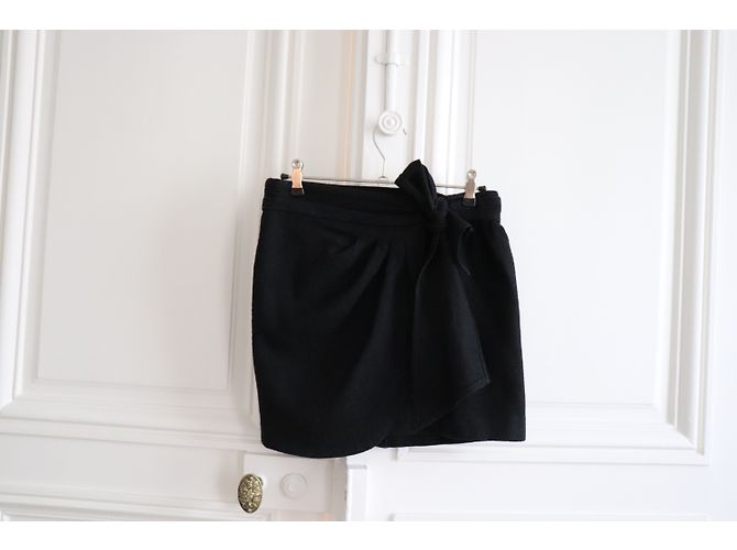 Isabel Marant Falda de lana envolvente Marant Mini Gris antracita - vista 4