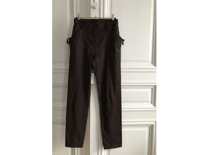 Pantalones de zanahoria Escada marrón algodón Castaño - vista 2