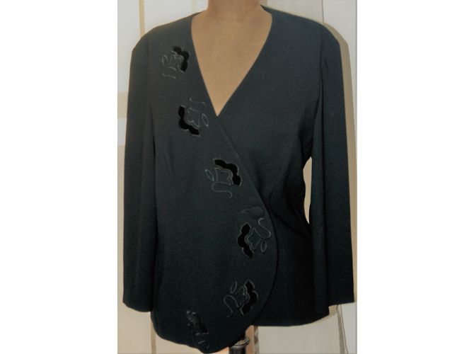 Weill Bestickte Crossover Jacke Schwarz - Ansicht 3